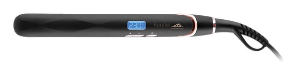 ETA Fenite Hair Straightener Gift Set with Ceramic Plates, LCD Display, Brush, Comb, Hair Clips, and Case