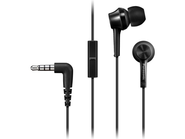Panasonic RP-TCM115E, Langallinen, 10 - 24000 Hz, Puhelut/Musiikki, 12 g, Kuulokkeet, Musta