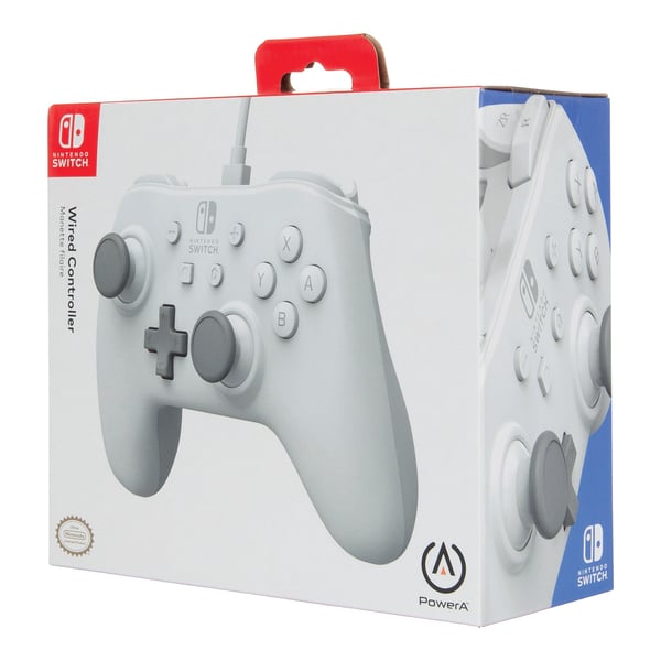 PowerA 1517033-03 langallinen peliohjain Nintendo Switchille, valkoinen