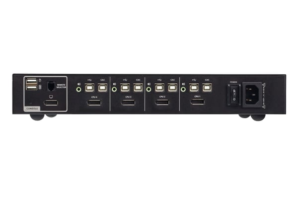 ATEN CS1184DP4C, 3840 x 2160 pikseliä, 4K Ultra HD, 9,1 W, Musta