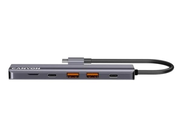 Canyon DS-17, USB Type-C, HDMI, USB 3.2 Gen 1 (3.1 Gen 1) Type-A, USB Type-C, MicroSD (TransFlash), 10000 Mbit/s, 60 Hz, 3840 x 2160 piksler