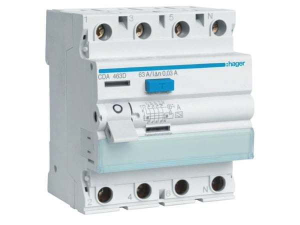 Hager CDA463D, 230/400, Grå, Hvid, -25 - 40 °C, -55 - 70 °C