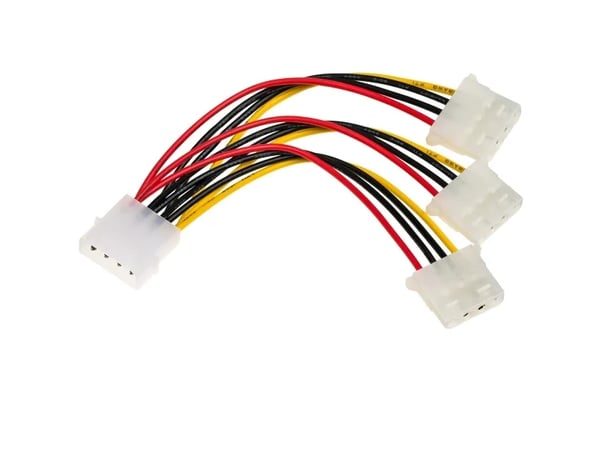 Akyga AK-CA-40, 0,15 m, Molex (4-pin), 3 x Molex (4-pin), Rett, Rett, 100 mm