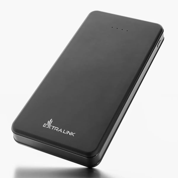 Extralink EPB-078B - Powerbank - 10000 mAh - 2,1 A - 2 utgångskontakter (USB) - svart