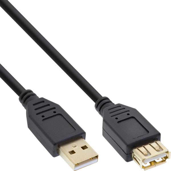 InLine 34618S, 2 m, USB A, USB A, Hane/Hona, 0,48 Gbit/s, Svart
