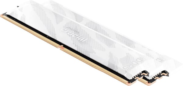 Crucial Pro OC - DDR5 - sett - 32 GB: 2 x 16 GB - DIMM 288-pin - 6400 MT/s / PC5-51200 - CL32 - 1.35 V - ikke-bufret - snøfoks hvit