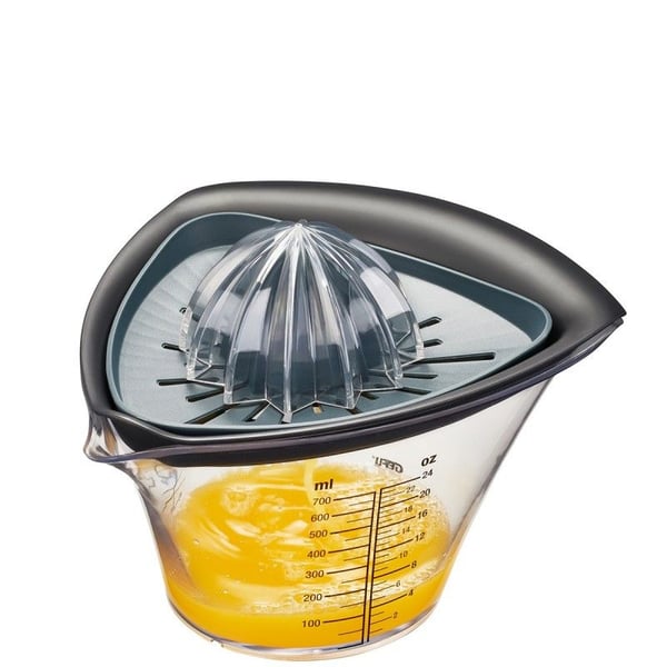 GEFU 14480, Mehustin, musta, Läpinäkyvä, 0,7 L, Muovi, 180 mm, 213 mm