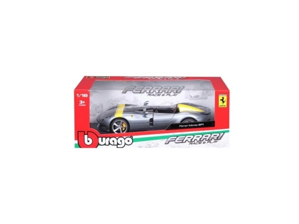 BBURAGO Ferrari Monza SP1 1:18, Superbil, Montert på forhånd, 1:18, Ferrari Monza SP1, Alle kjønn, Metall, Plast