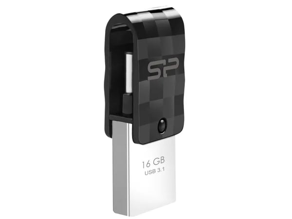SILICON POWER Mobile C31 - USB-flashstasjon - 16 GB - USB 3.1 Gen 1 / USB-C - svart