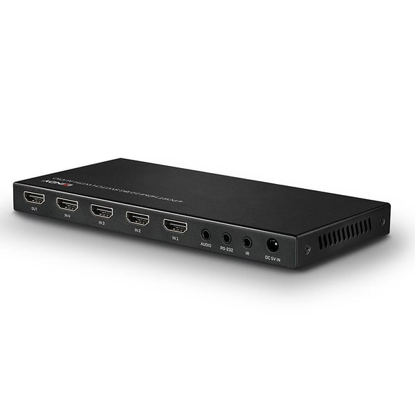 Lindy 38249, HDMI, Metall, Svart, 18 Gbit/s, 3840 x 2160 piksler, 5.1 kanaler