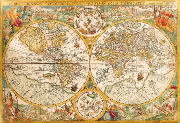 Clementoni puslespill HQC Ancient Map, 2000 brikker