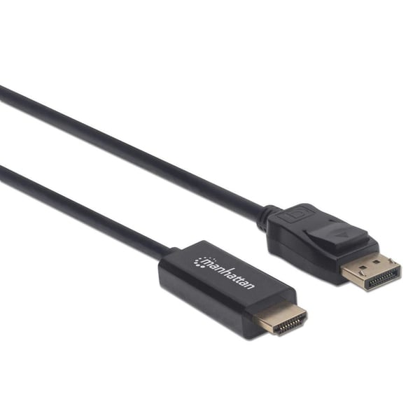 Manhattan 153201, 1,8 m, DisplayPort, HDMI, Hankjønn, Hankjønn, Rett