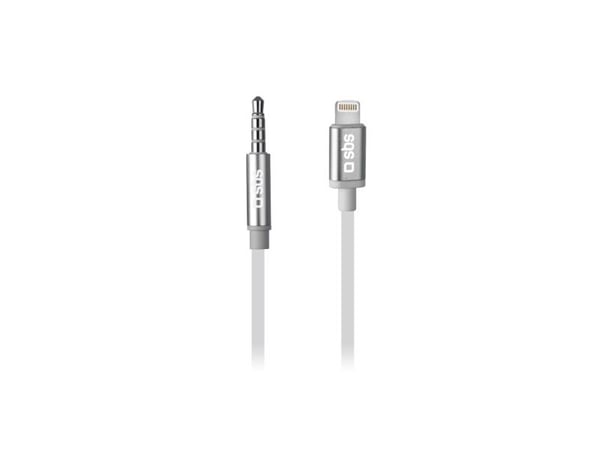 SBS TEADAPTIPJACK35W, 3.5mm, Uros, Lightning, Uros, 1 m, Valkoinen