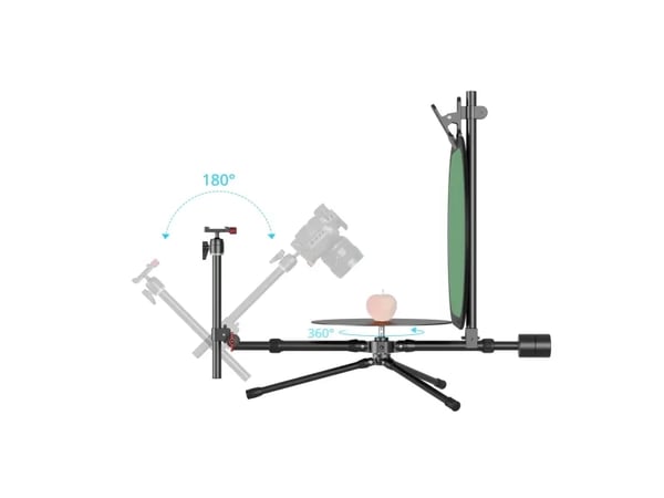 SmallRig 4807, Valokuvauksen kääntöpöytä, Sort, Acrylonitrilbutadienstyren, Alumiini, Jern, 5 kg, 1/4-20, 3/8-16", 360°