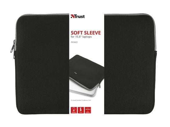 Trust Primo Soft - Fodral för bärbar dator - 15.6" - svart