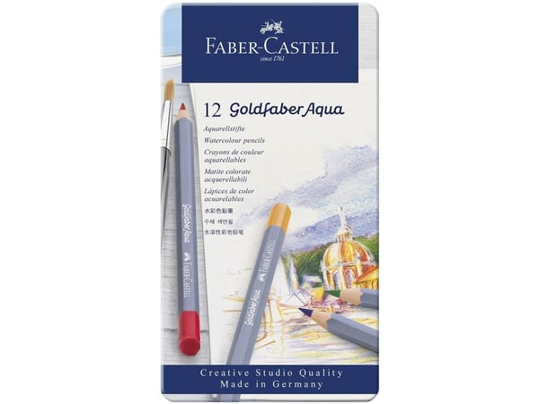 Faber-Castell GOLDFABER Aqua - akvarellikynä - valikoituja värejä (12 kpl)