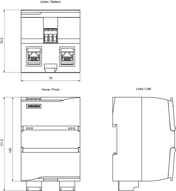 Siemens 6BK1622-0AA00-0AA0, CE, RoHS, REACH, 112 mm, 90 mm, 126 mm, 88 mm, 274 g