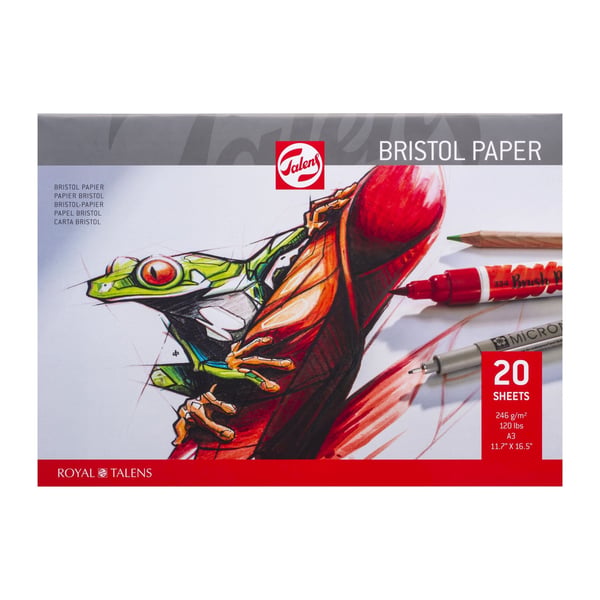 Talens Bristol papirblokk | 42 x 29,7 cm (A3), 246 g, 20 ark