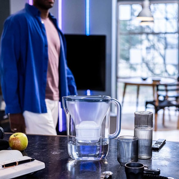 Brita Style Essential, Vesikannun suodatin, 2,4 L, Läpinäkyvä, Grafiitti