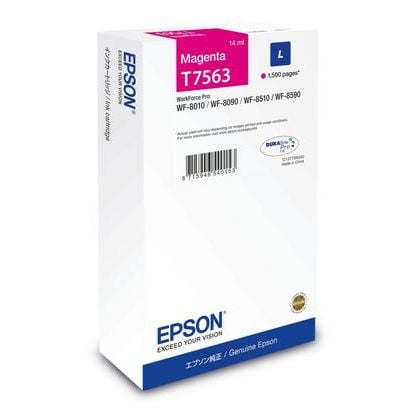 Epson T7563 - 14 ml - L-storlek - magenta - original - bläckpatron - för WorkForce Pro WF-8090, WF-8590