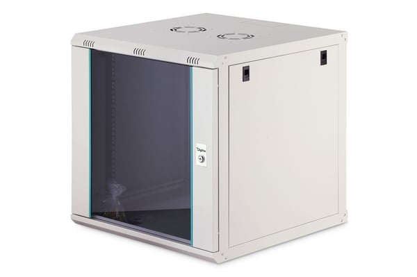 Digitus nettverksskap Dynamic 19" 12U, 600x600, glassdør, grå, umontert, 60 kg