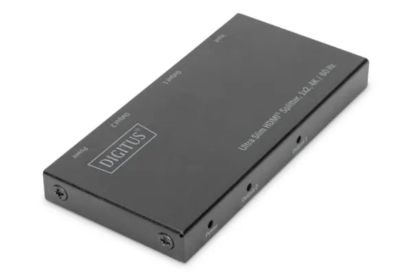 Digitus DS-45322, HDMI, HDMI, 4096 x 2160 pikseliä, Musta, Metalli, 4K Ultra HD