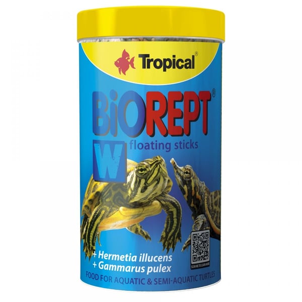Tropical Biorept W, Akvariefisk, Tørr fiskemat, Stang, Vitamin A, Vitamin C, Vitamin D3, Vitamin E, Kopper, Kobbersulfat, Jod, Strykejern, Molybden...