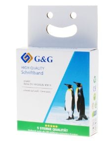 G&amp;G skrivetape 12mm x 7m s/h m. Dymo D1/ 45013/ S072053