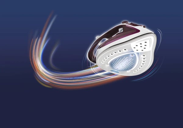 Tefal EasyGliss Plus FV5714, Kuiva- & höyrysilitysrauta, Durilium-pohjalevy, 2 m, 190 g/min, Bordeaux, Valkoinen, 45 g/min