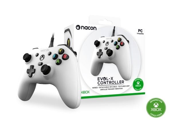 NACON EVOL-X, Gamepad, PC, Xbox, Tilbakeknapp, D-pute, Retningsknapper, Menyknapp, Koblet med ledninger (ikke trådløs), USB, USB Type-A