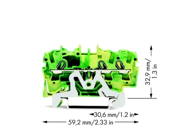 Wago 2002-1307, 5.2 mm, 59.2 mm, 32.9 mm