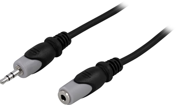DELTACO MM-158 - Lydforlengelseskabel - mini-phone stereo 3.5 mm hann til mini-phone stereo 3.5 mm hunn - 50 cm