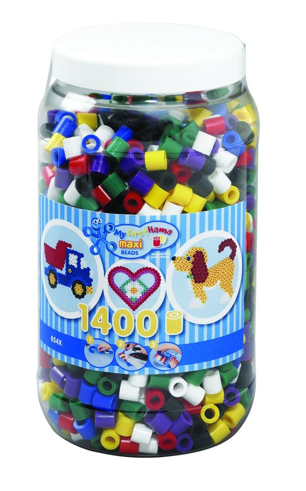 Hama Beads 8540, Håndverkssett for barn, 3 år, PVC, flerfarget, 1400 stk