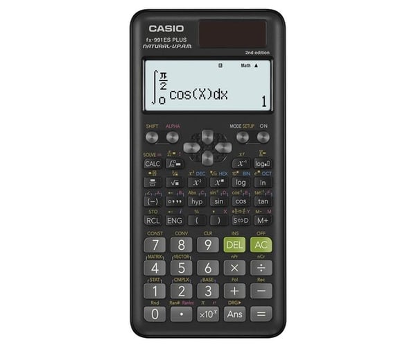 Casio FX-991ES Plus 2nd edition - Vetenskaplig kalkylator - batteri, solcellspanel
