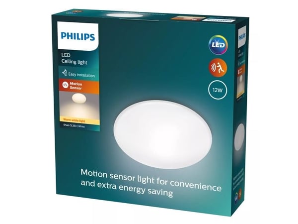 Philips CL253 - Vegg/taklampe - LED - 12 W - varmt hvitt lys - 2700 K - hvit