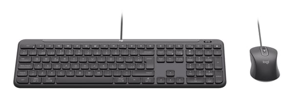 Logitech Signature Slim Combo MK620 For Business, Langallinen, USB, Näppäimen saksikytkin, QWERTY, Grafiitti, Sisältää hiiren