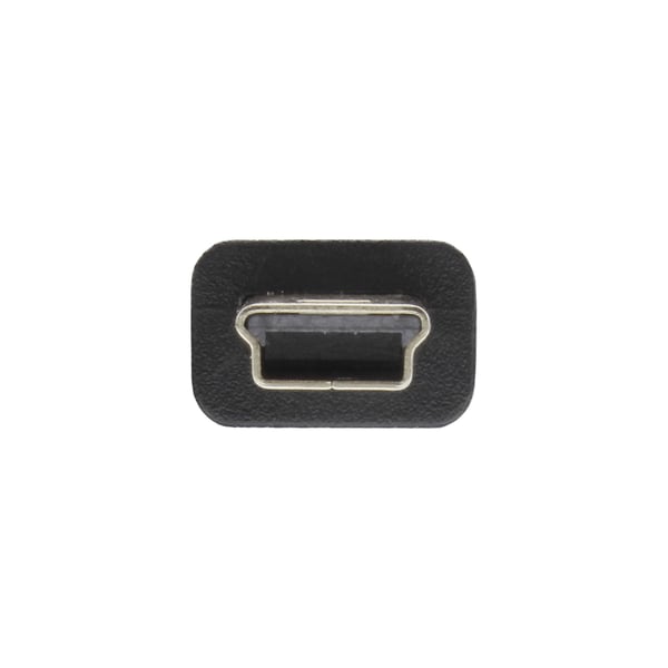 InLine 33107K, 0,5 m, USB A, Mini-USB B, USB 2.0, Man/Female, Svart