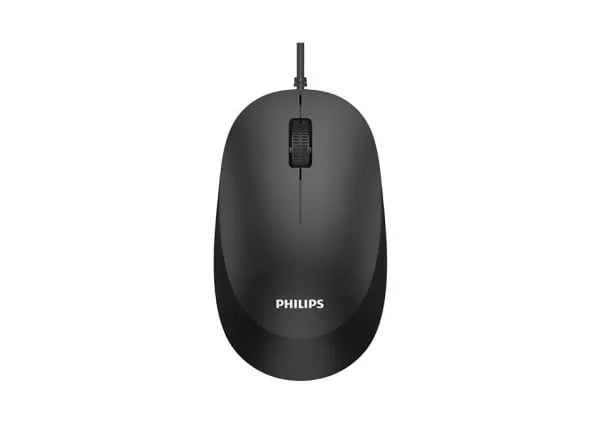 Philips 2000 Series SPK7207BL - Mus - ergonomisk - höger- och vänsterhänta - optisk - 3 knappar - kabelansluten - USB 2.0