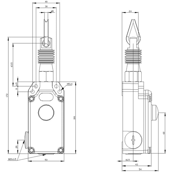 Siemens 3SE71501BH00 3SE7150-1BH00 Kaapelikoskettimet IP65 1 kpl