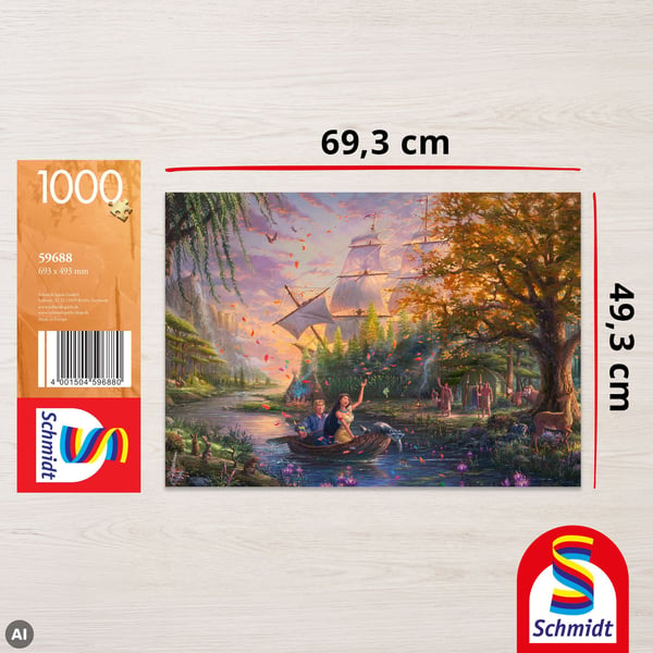 Schmidt Spiele Disney Pocahontas, 1000 stykker, Tegneserier, 12 år