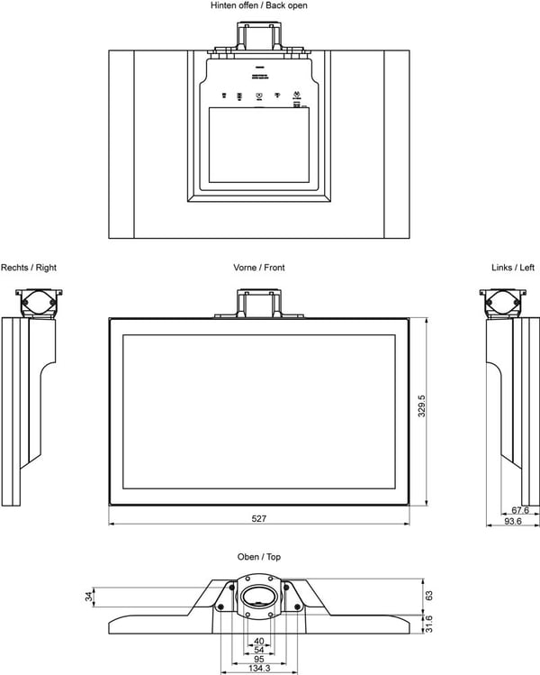 Siemens 6AV7863-4MA15-2NA0, 1080 x 1920 pixlar, 329 mm, 9,88 kg, 610 mm, 590 mm, 360 mm
