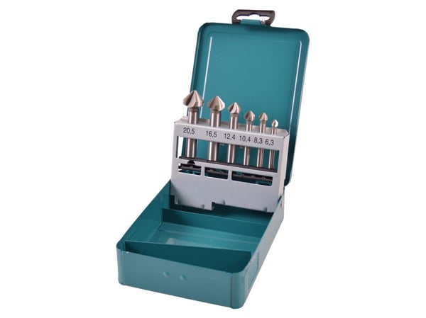 Makita - Borsett - senkebor - 6 deler - 6.3 mm, 12.4 mm, 16.5 mm, 8.3 mm, 10.4 mm, 20.5 mm - M5, M6, M8, M10, M4, M3 - 5 mm, 6 mm, 8 mm, 10 mm - cy...