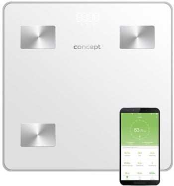 Concept VO4000, Elektronisk personvekt, 180 kg, 100 g, Sølv, kg, Rektangel