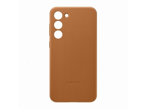 Samsung EF-VS916 - Baksidedeksel for mobiltelefon - ekte skinn - kamelhårfarget - for Galaxy S23+