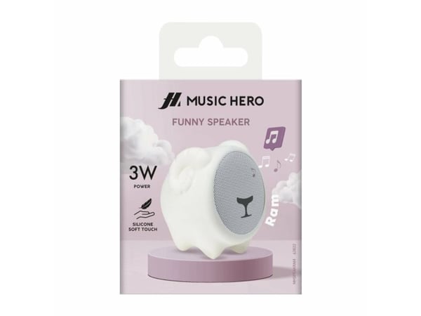 SBS MHSPEAKRAM, 3 W, Trådløs, 10 m, USB Type-C, Bærbar monohøyttaler, Hvit