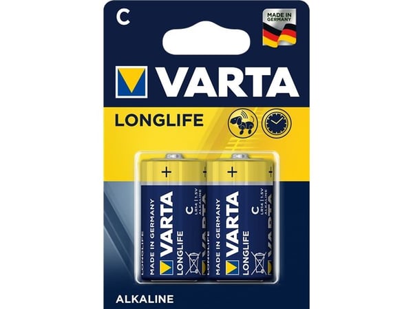 Varta Longlife 04114 - Batteri 2 x C - Alkalisk