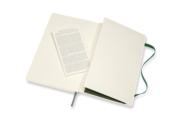 Moleskine Classic, Monokromatisk, Grønn, 192 ark, 70 g/m², Linjerte ark, Innbundet (hardcover)
