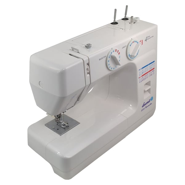 Lucznik KORNELIA II 2004, Hvit, Semi-automatisk symaskin, Overlock / Overkast, Sying, 4 Steg, 5 mm, Rotasjon