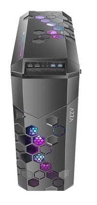 Azza STORM ARGB, Full Tower, PC, Musta, ATX, mikro ATX, EATX, Pelaaminen, Sininen, Vihreä, Punainen