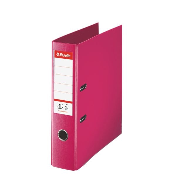 Esselte No.1 mappi PP, 30% kierrätettyä PP-materiaalia, A4, Muovi, Vaaleanpunainen, Kuvioitu pinta, 500 arkkia, 500 g/m²